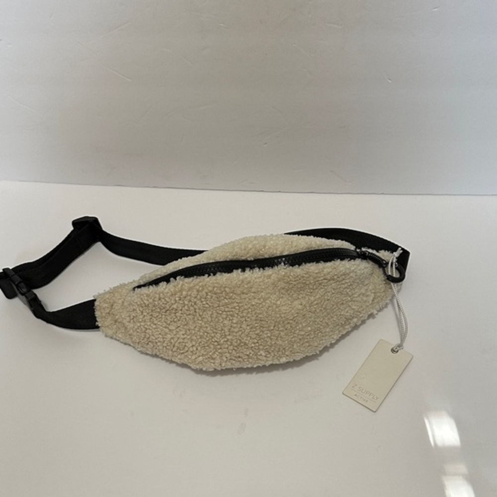 Z Supply Active Cream Sherpa Belt Bag ecru NWT
